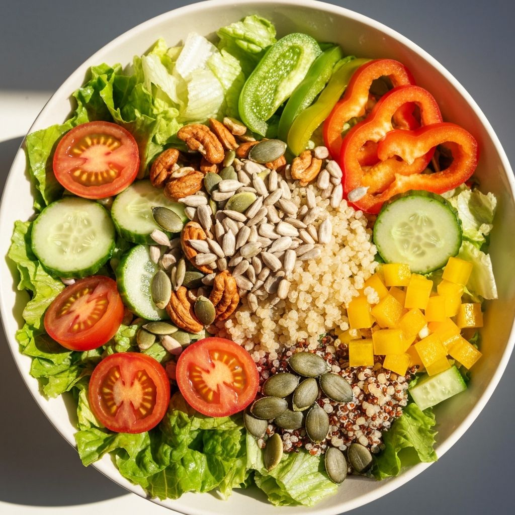 Nutritious meal with vegetables and proteins